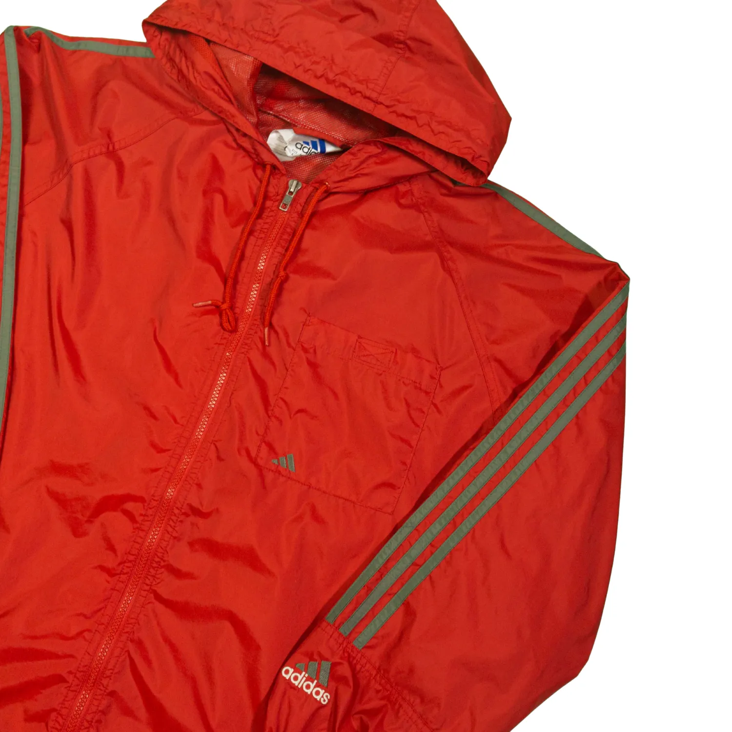 Cortavientos Adidas vintage 90s rojo L - Lacaie Vintage Cortavientos Adidas vintage 90s rojo L - Imagen 3