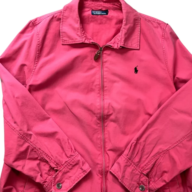 Chaqueta harrington Ralph Lauren vintage 90s rosa L - Imagen 5 - Lacaie Vintage