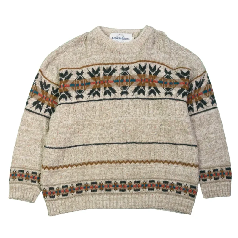 Jersey A Cause Des Garcons vintage 90s beige L - Lacaie Vintage Jersey A Cause Des Garcons vintage 90s beige L - Lacaie Vintage