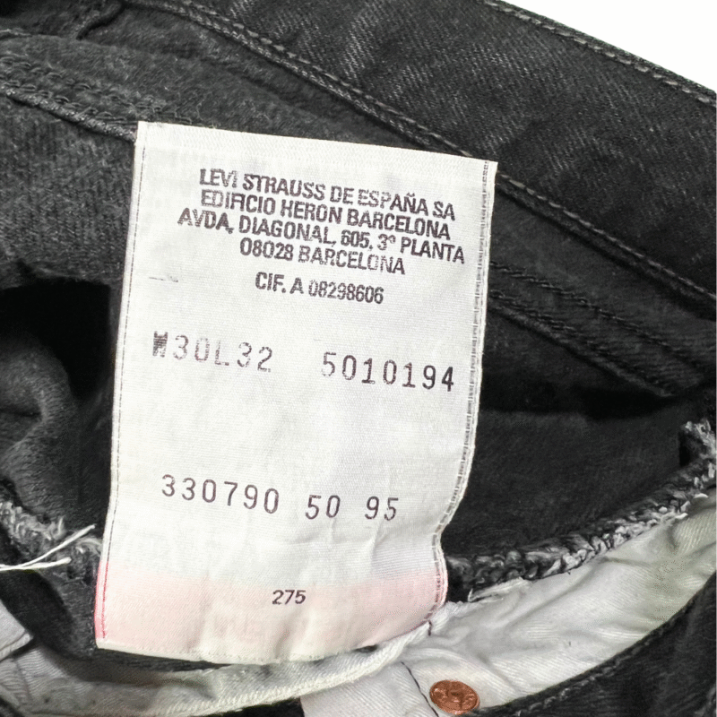 Vaquero Levis 501 negro W30 - Imagen 2 - Lacaie Vintage
