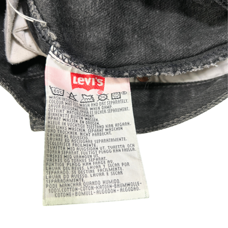 Vaquero Levis 501 negro W30 - Imagen 3 - Lacaie Vintage