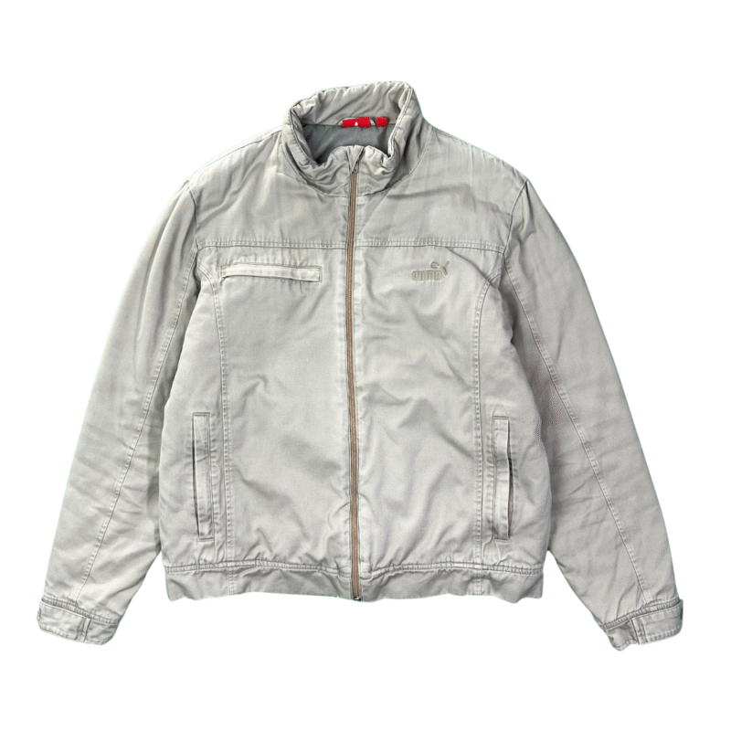 Chaqueta acolchada Puma vintage 00s gris M - Lacaie Vintage