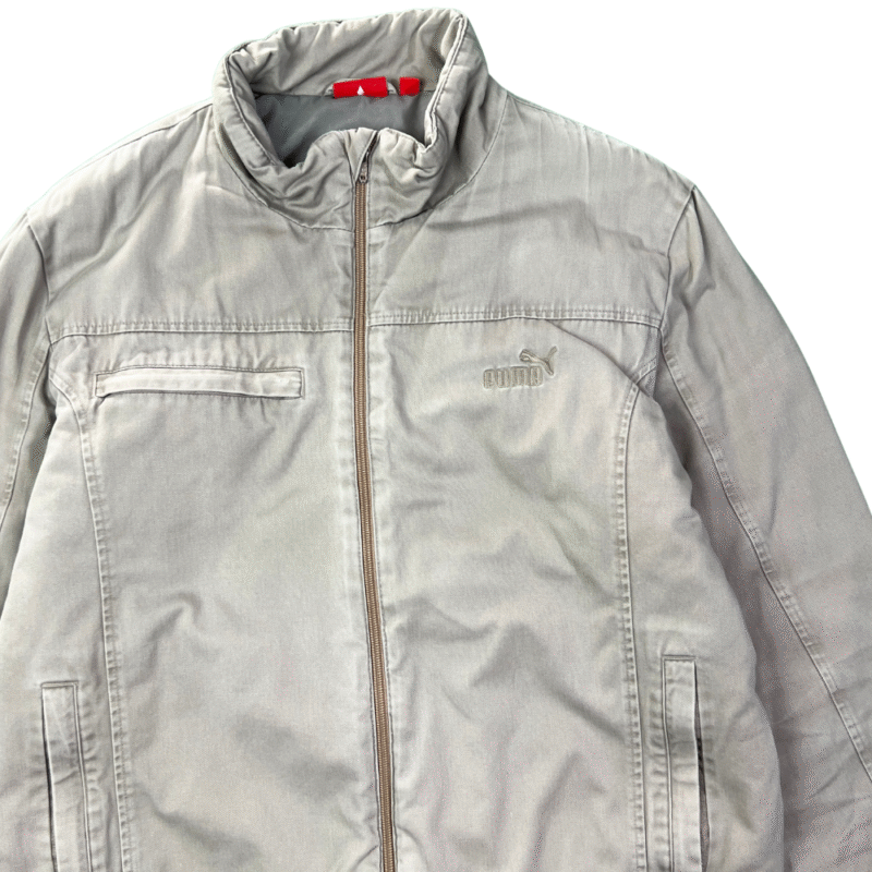 Chaqueta acolchada Puma vintage 00s gris M - Imagen 2 - Lacaie Vintage