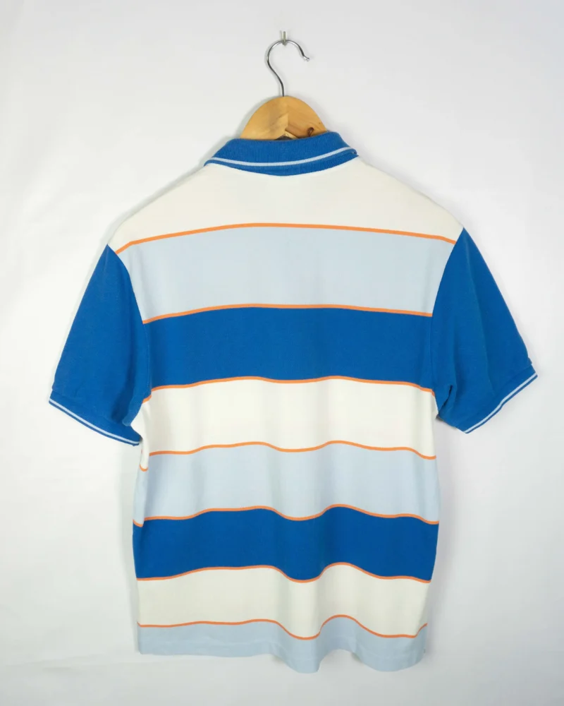 Polo de rayas Lacoste vintage 00s azul/blanco M - Imagen 5 - Lacaie Vintage