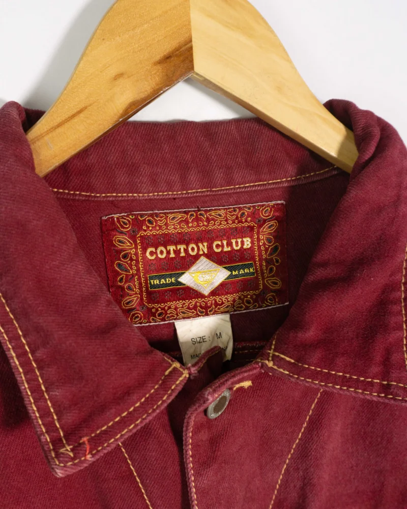 Chaqueta vaquera vintage 90s burdeos M - Imagen 3 - Lacaie Vintage