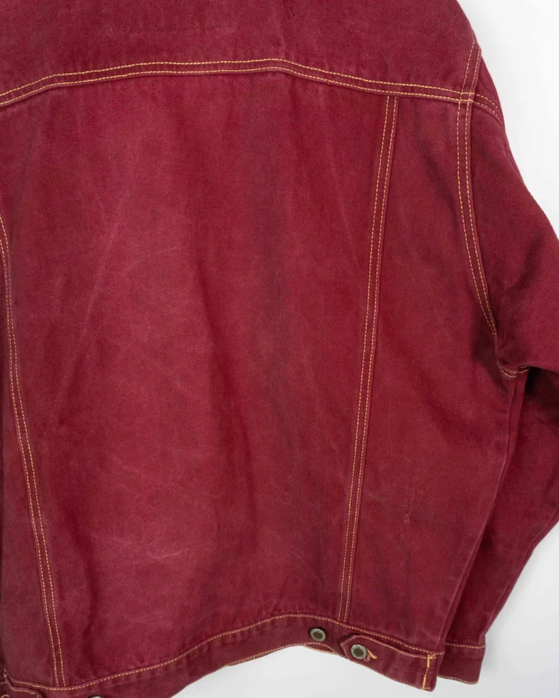 Chaqueta vaquera vintage 90s burdeos M - Imagen 4 - Lacaie Vintage