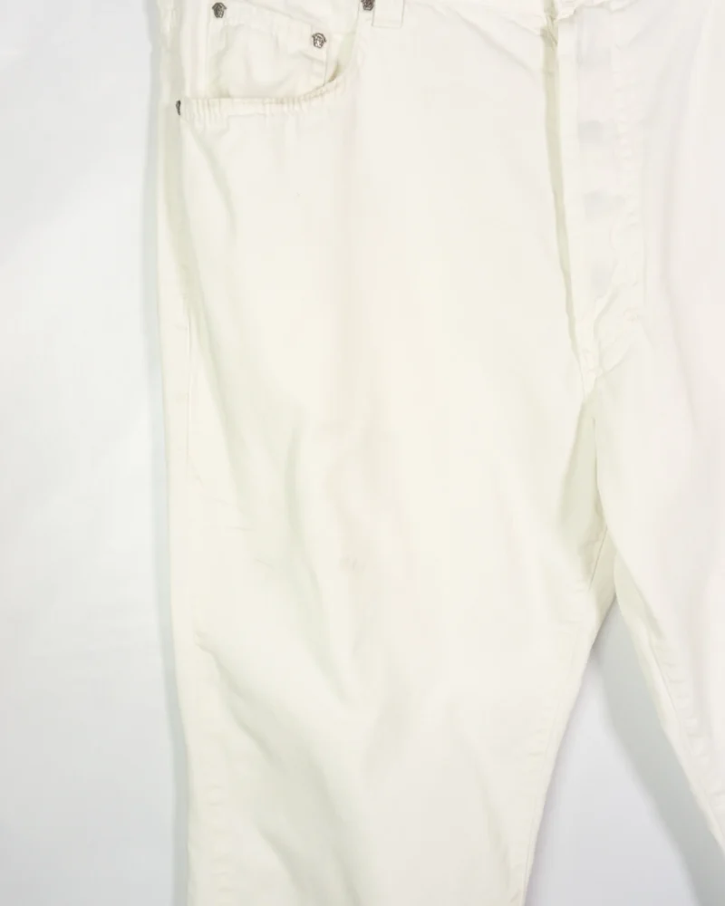 Pantalón Versace vintage 90s blanco 38 - Imagen 3 - Lacaie Vintage