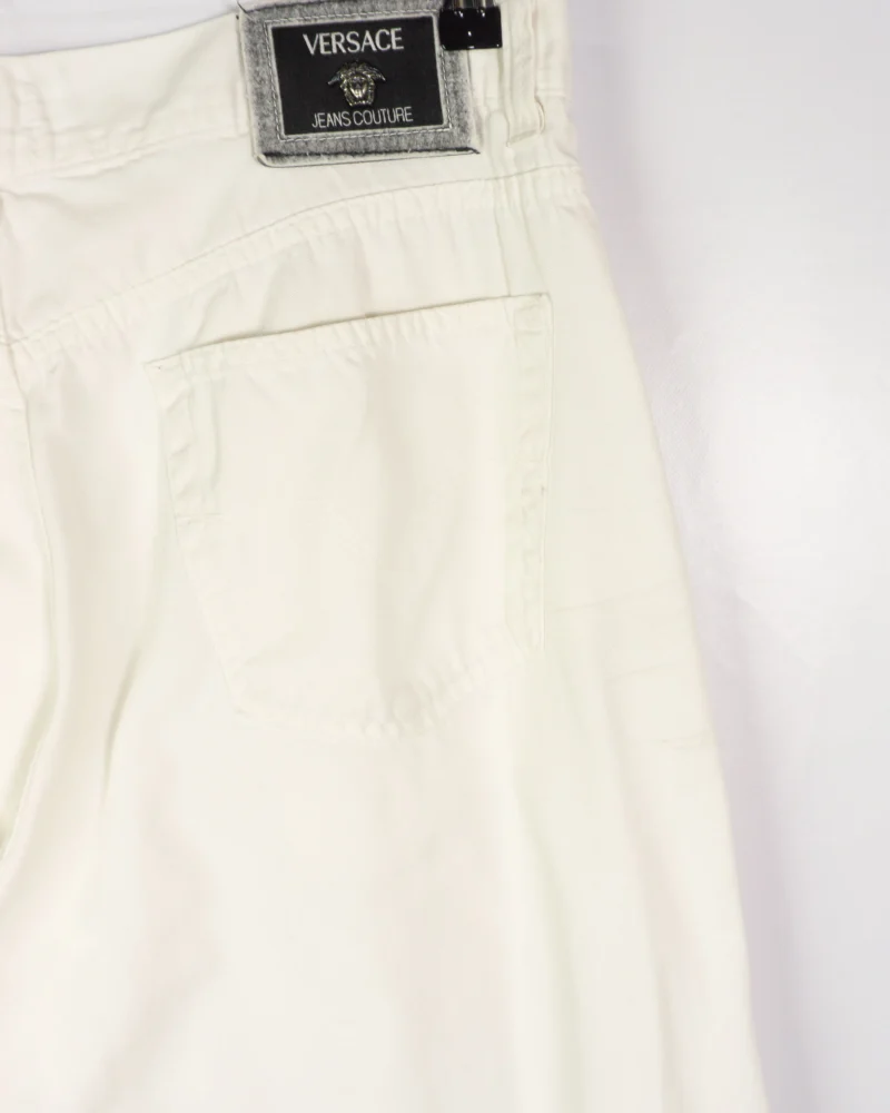 Pantalón Versace vintage 90s blanco 38 - Imagen 6 - Lacaie Vintage