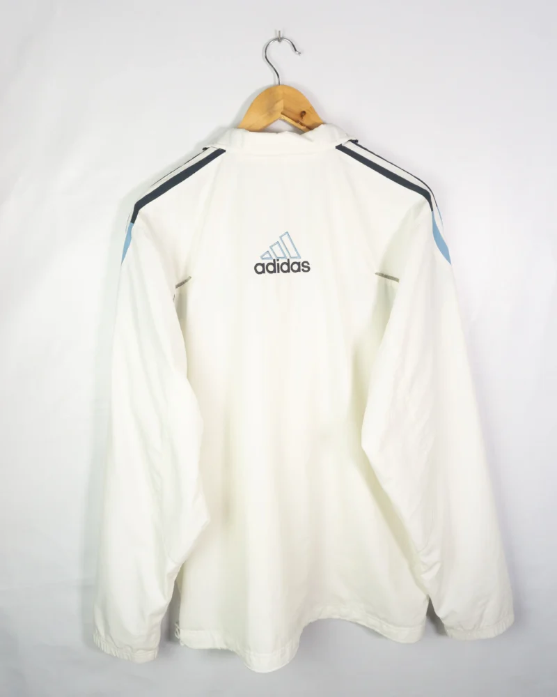 Chaqueta deportiva Adidas vintage 00s blanca/azul L - Imagen 6 - Lacaie Vintage