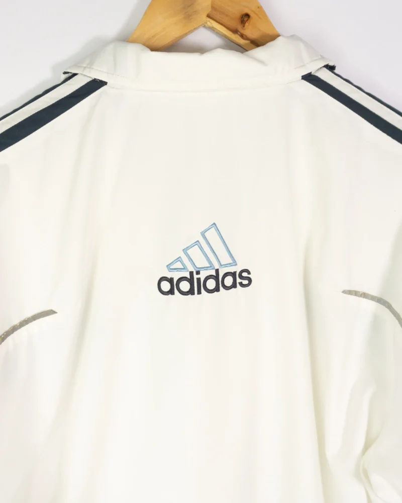 Chaqueta deportiva Adidas vintage 00s blanca/azul L - Imagen 5 - Lacaie Vintage