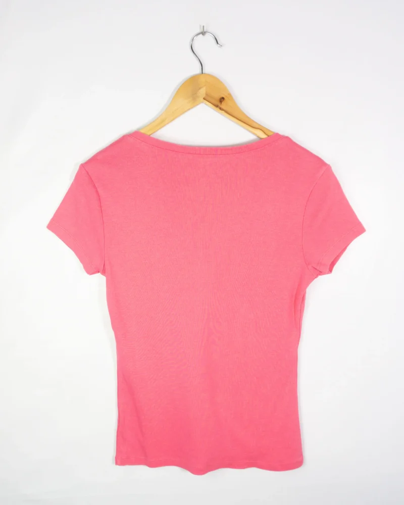 Camiseta Tommy Hilfiger rosa M - Imagen 3 - Lacaie Vintage