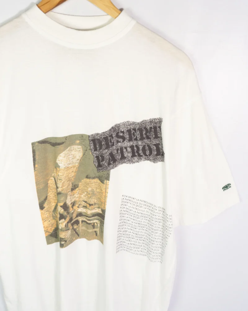 Camiseta Rox vintage 90s blanca L - Imagen 2 - Lacaie Vintage
