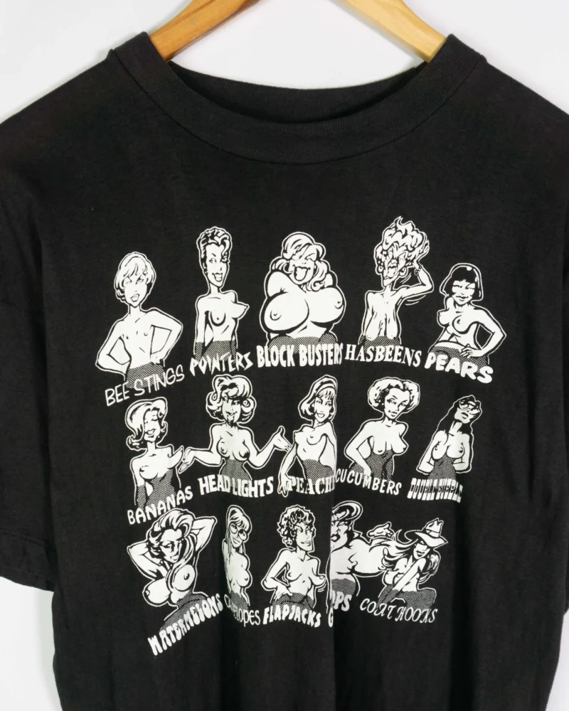Camiseta negra print vintage 90s M - Imagen 2 - Lacaie Vintage
