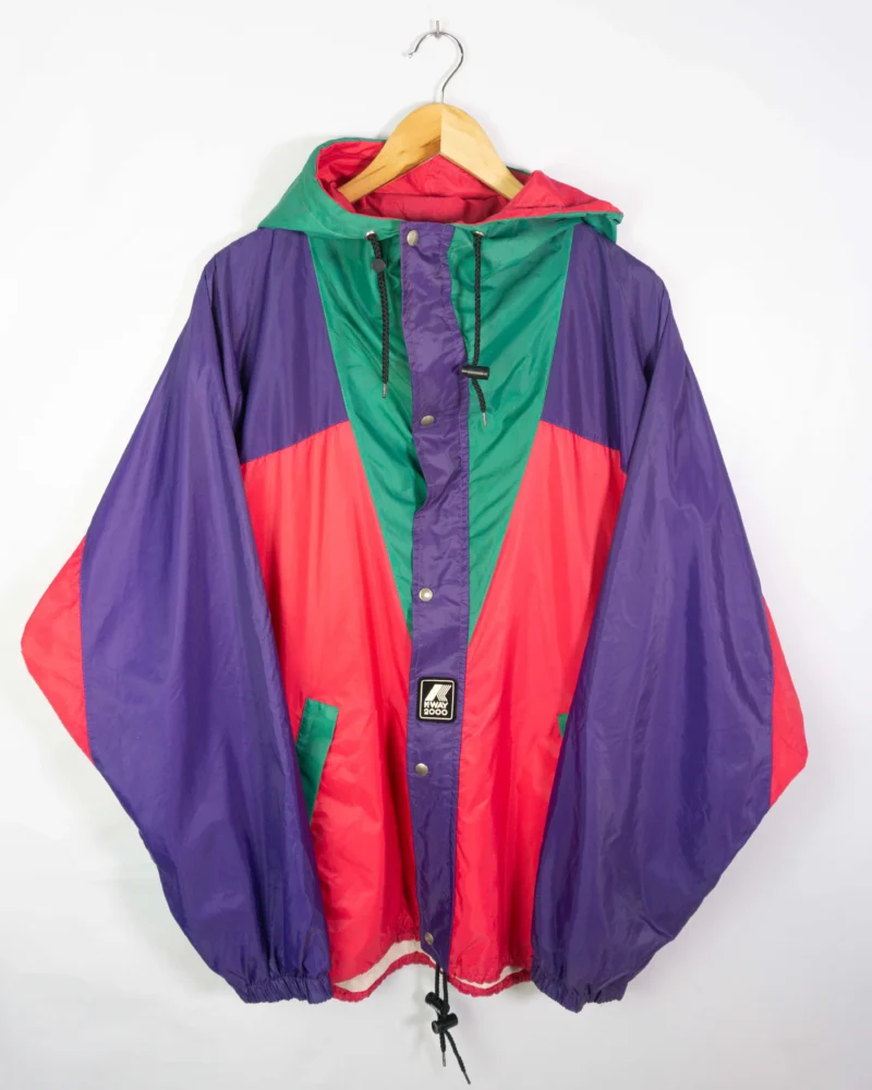 Cortavientos K-way azul/morado/verde L - Imagen 2 - Lacaie Vintage