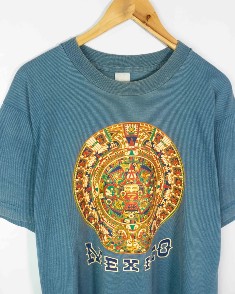 Camiseta México vintage 90s azul L - Imagen 2 - Lacaie Vintage