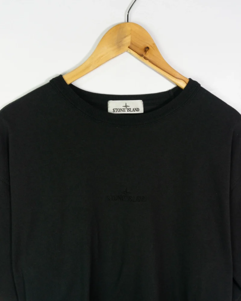 Camiseta Stone Island negra XL - Imagen 2 - Lacaie Vintage