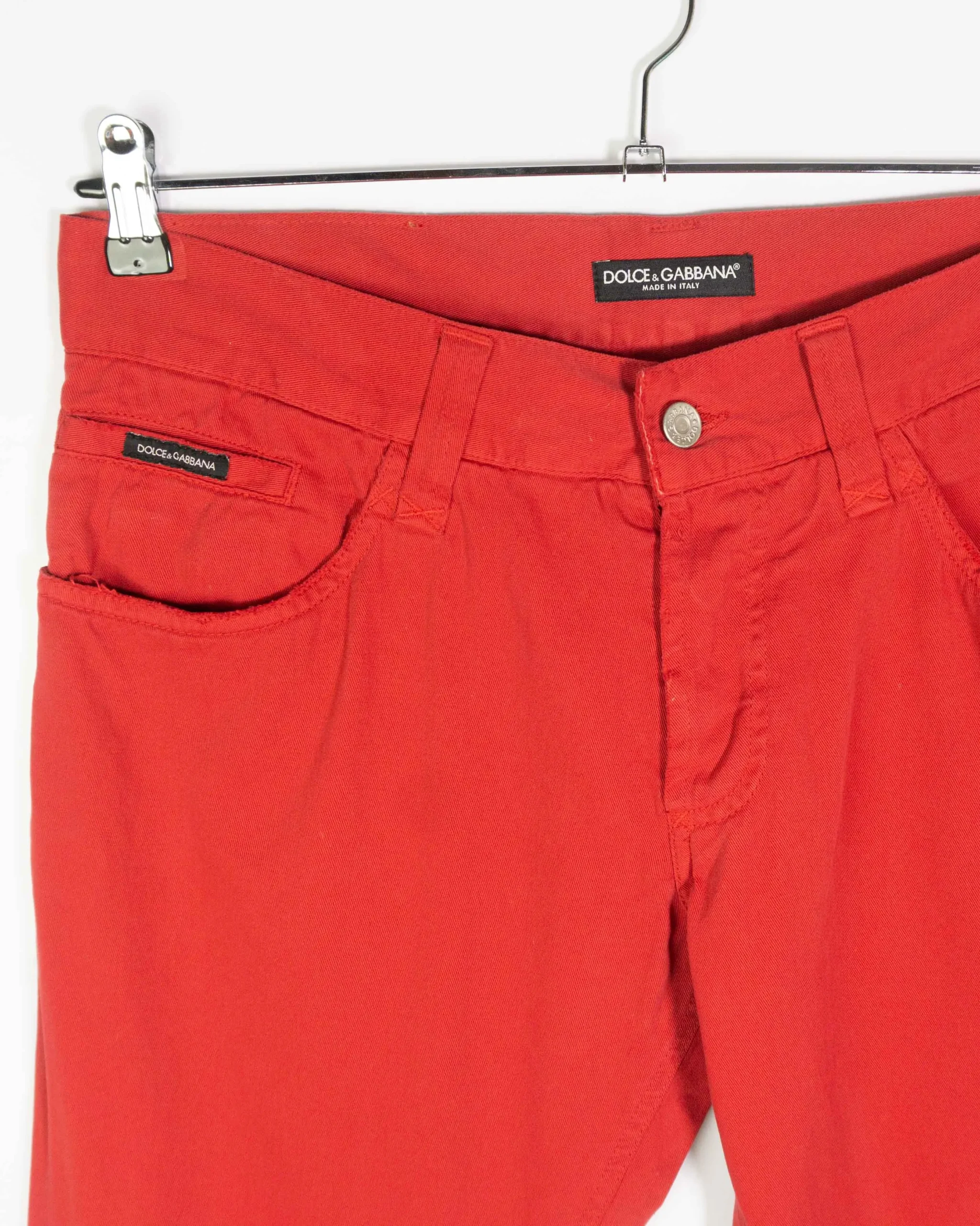 Pantalón Dolce Gabbana rojo 48 - Lacaie Vintage Pantalón Dolce Gabbana rojo 48 - Imagen 3 - Lacaie Vintage