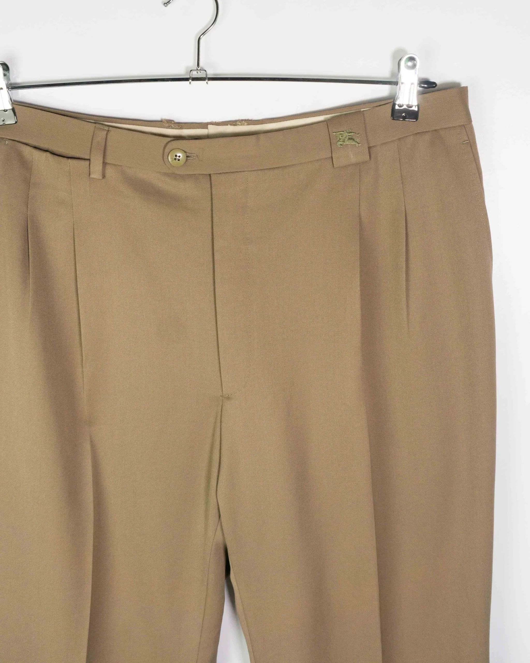 Pantalón de pinza Burberrys vintage 90s marrón 50 - Lacaie Vintage Pantalón de pinza Burberrys vintage 90s marrón 50 - Imagen 2 - Lacaie Vintage