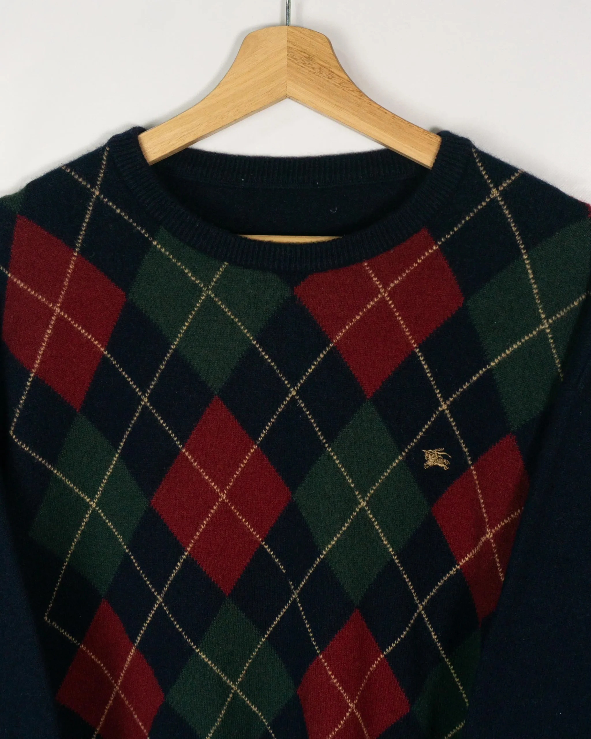 Jersey de rombos Burberrys vintage 00s M - Lacaie Vintage Jersey de rombos Burberrys vintage 00s M - Imagen 2 - Lacaie Vintage