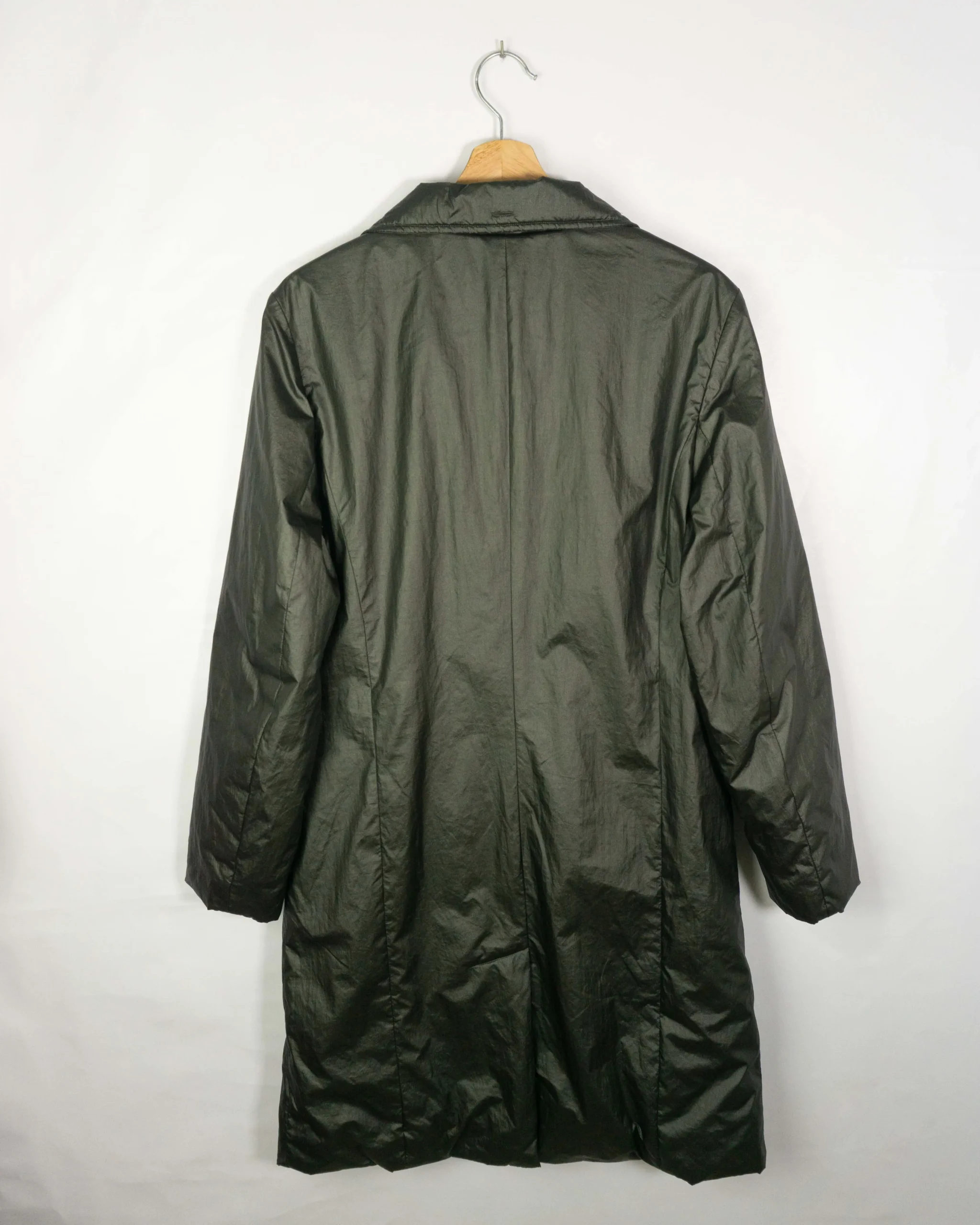 Chaqueta larga mujer Armani Y2K verde S - Lacaie Vintage Chaqueta larga mujer Armani Y2K verde S - Imagen 3 - Lacaie Vintage