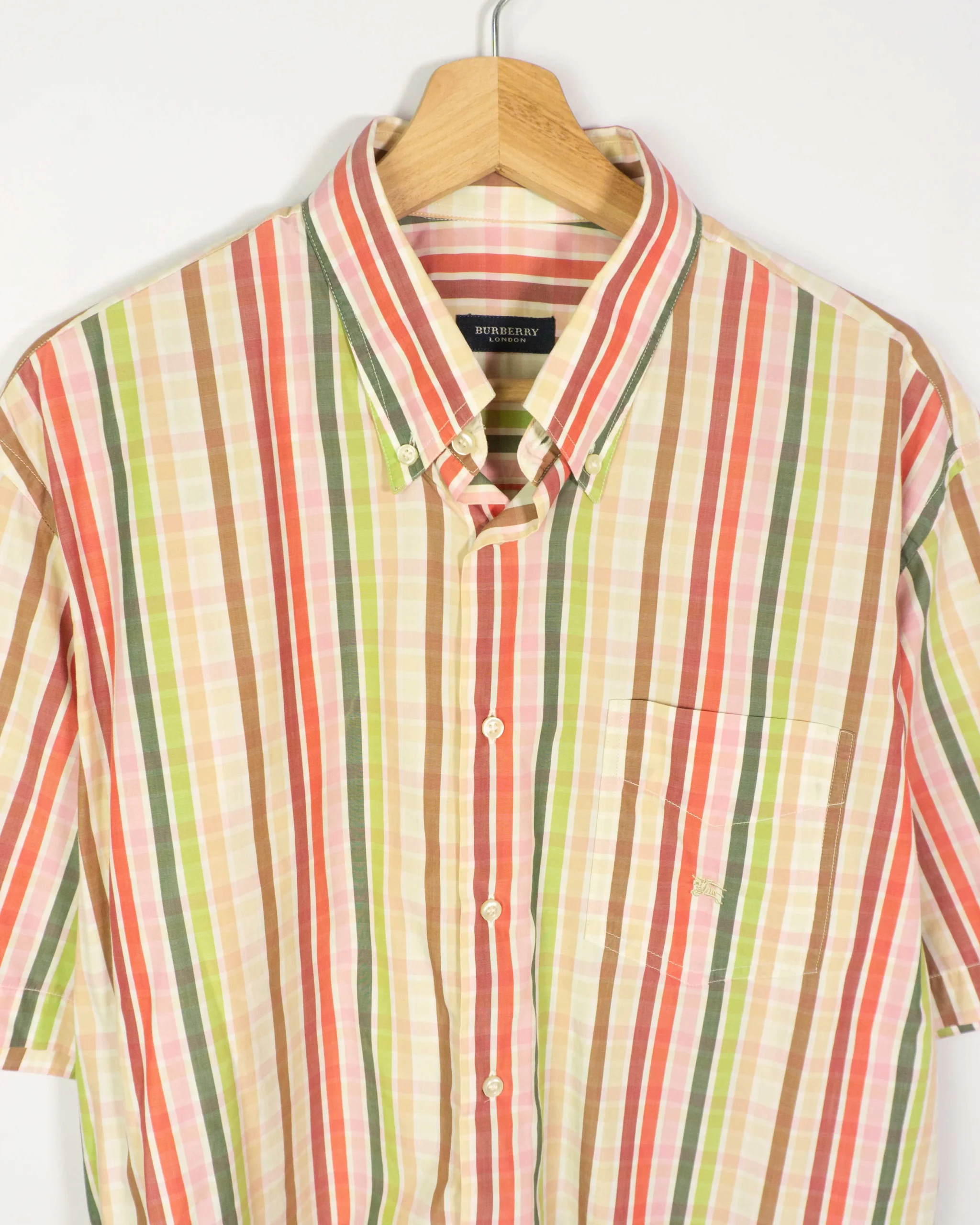 Camisa manga corta de rayas Burberrys vintage 00s XL - Lacaie Vintage Camisa manga corta de rayas Burberrys vintage 00s XL - Imagen 2 - Lacaie Vintage
