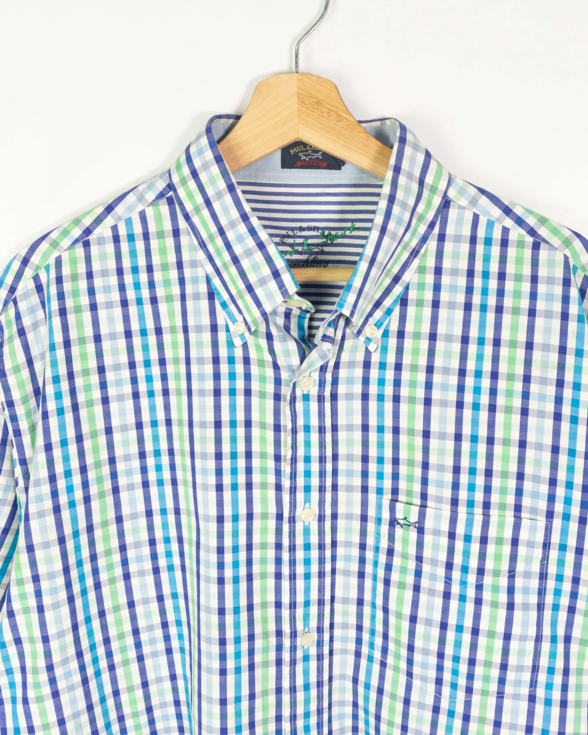 Camiseta manga corta de cuadros Paul Shark vintage 00s XL - Lacaie Vintage Camiseta manga corta de cuadros Paul Shark vintage 00s XL - Imagen 2 - Lacaie Vintage