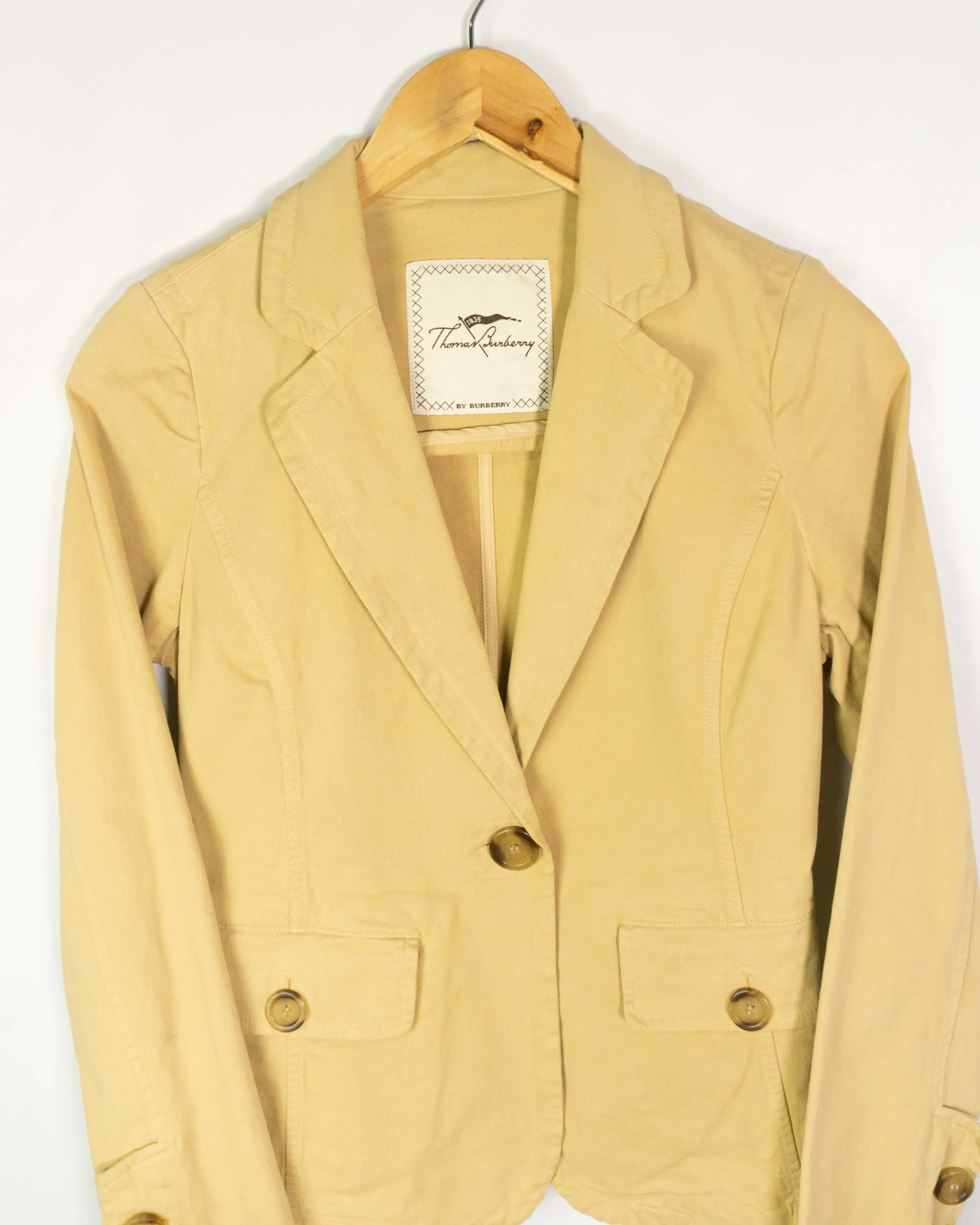 Chaqueta blazer Thomas Burberrys vintage 00s XS - Lacaie Vintage Chaqueta blazer Thomas Burberrys vintage 00s XS - Imagen 2 - Lacaie Vintage