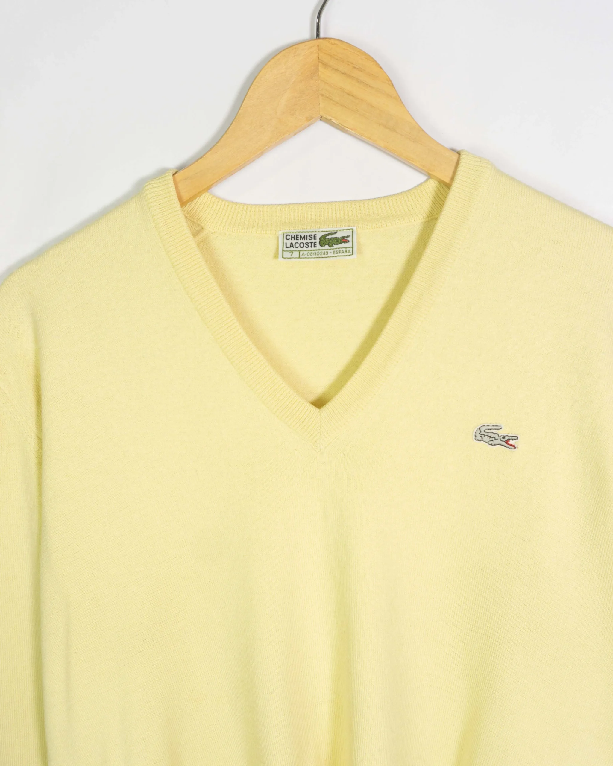 Jersey Lacoste vintage 90s amarillo S - Lacaie Vintage Jersey Lacoste vintage 90s amarillo S - Imagen 2