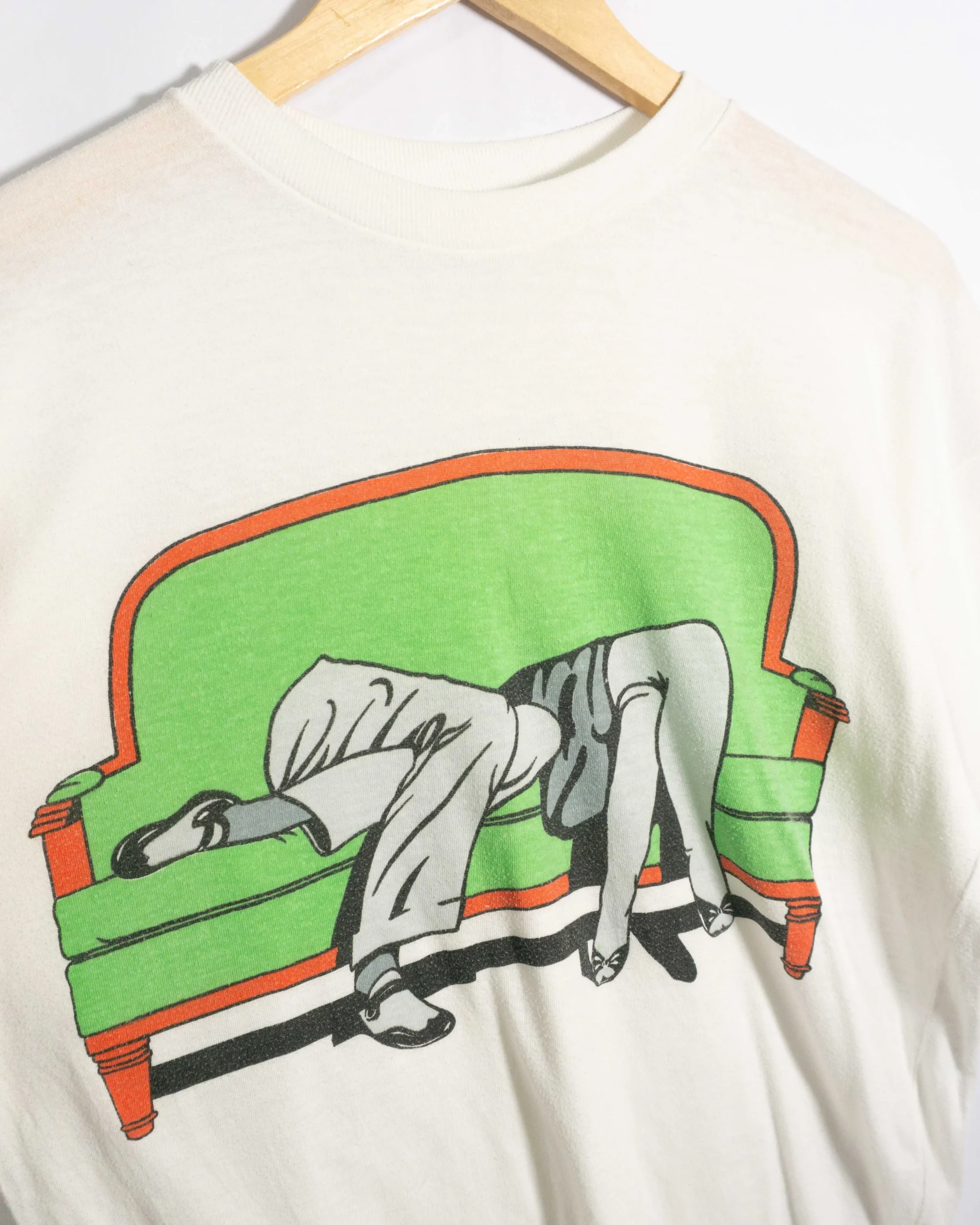 Camiseta vintage 90s print blanca M - Lacaie Vintage Camiseta vintage 90s print blanca M - Imagen 3