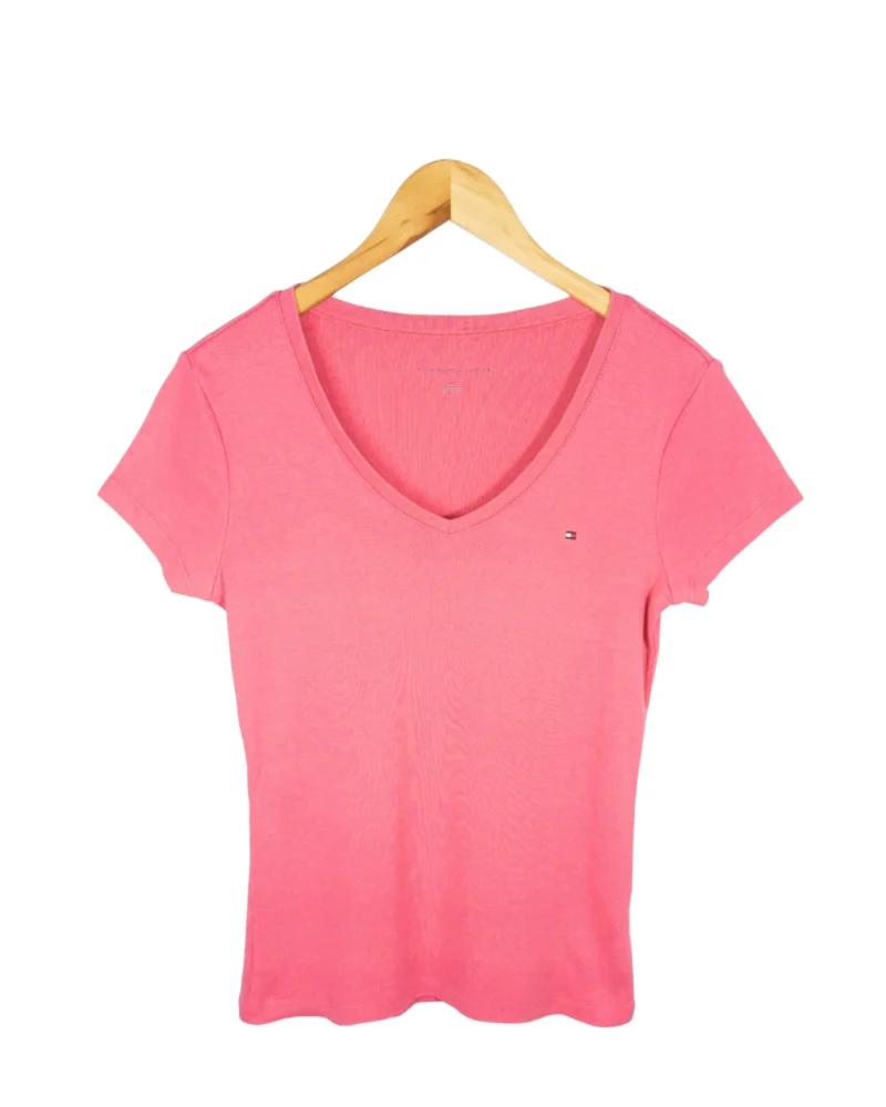 Camiseta Tommy Hilfiger rosa M - Lacaie Vintage