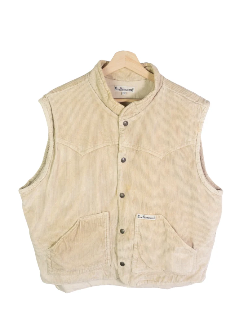 Chaleco de pana Blue Montgomery vintage 90s M