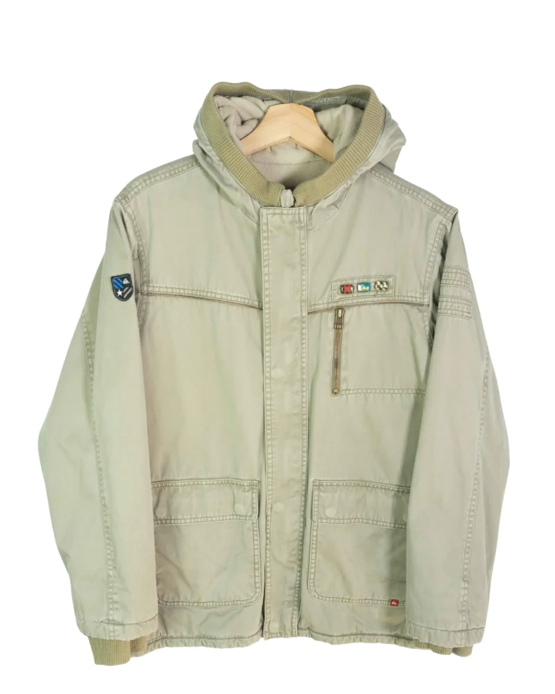 Abrigo Quiksilver vintage 00s beige S (oversize) - Lacaie Vintage