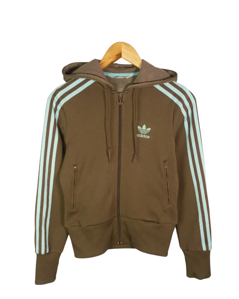 Sudadera con cremallera Adidas verde 36