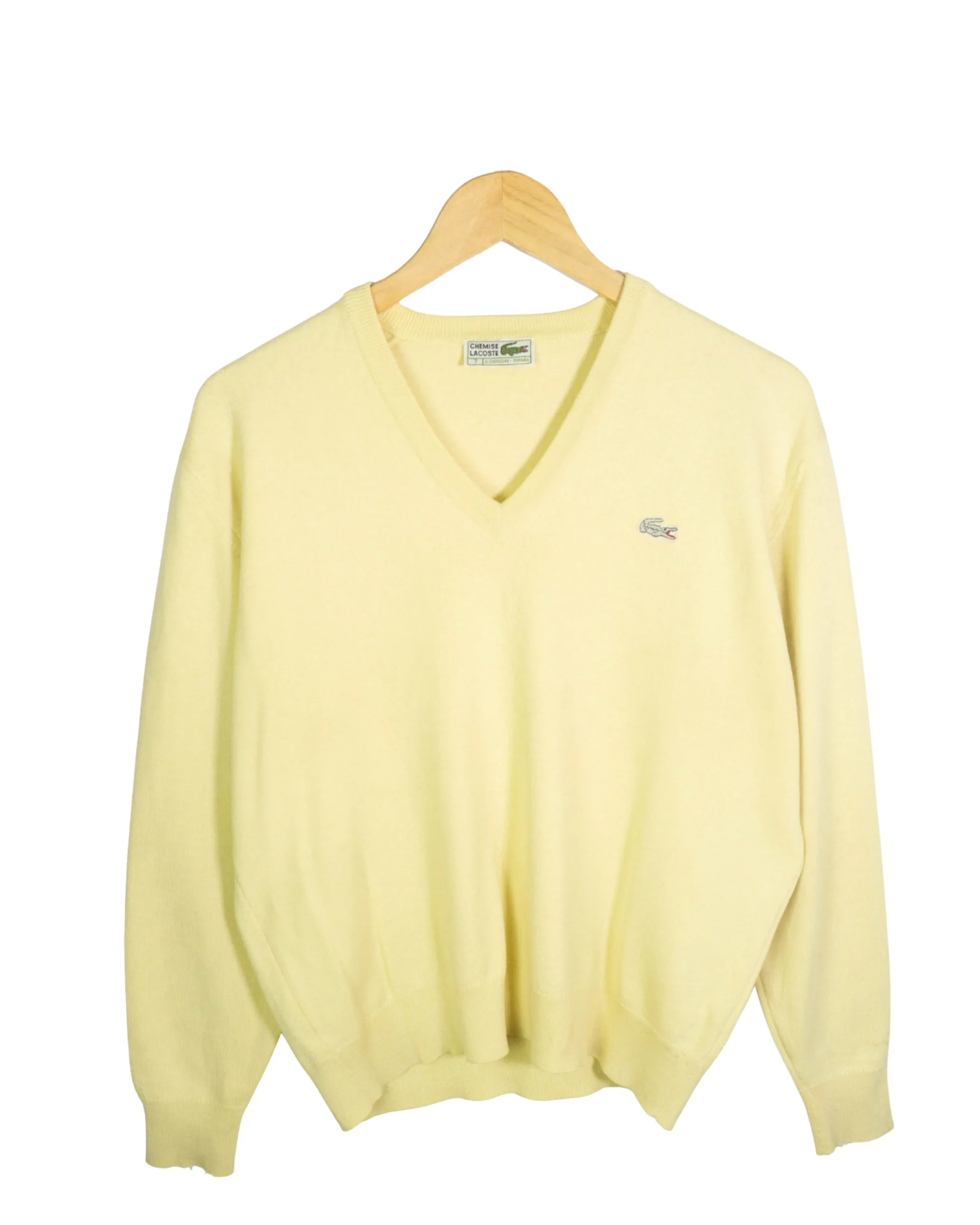 Jersey Lacoste vintage 90s amarillo S - Lacaie Vintage Jersey Lacoste vintage 90s amarillo S