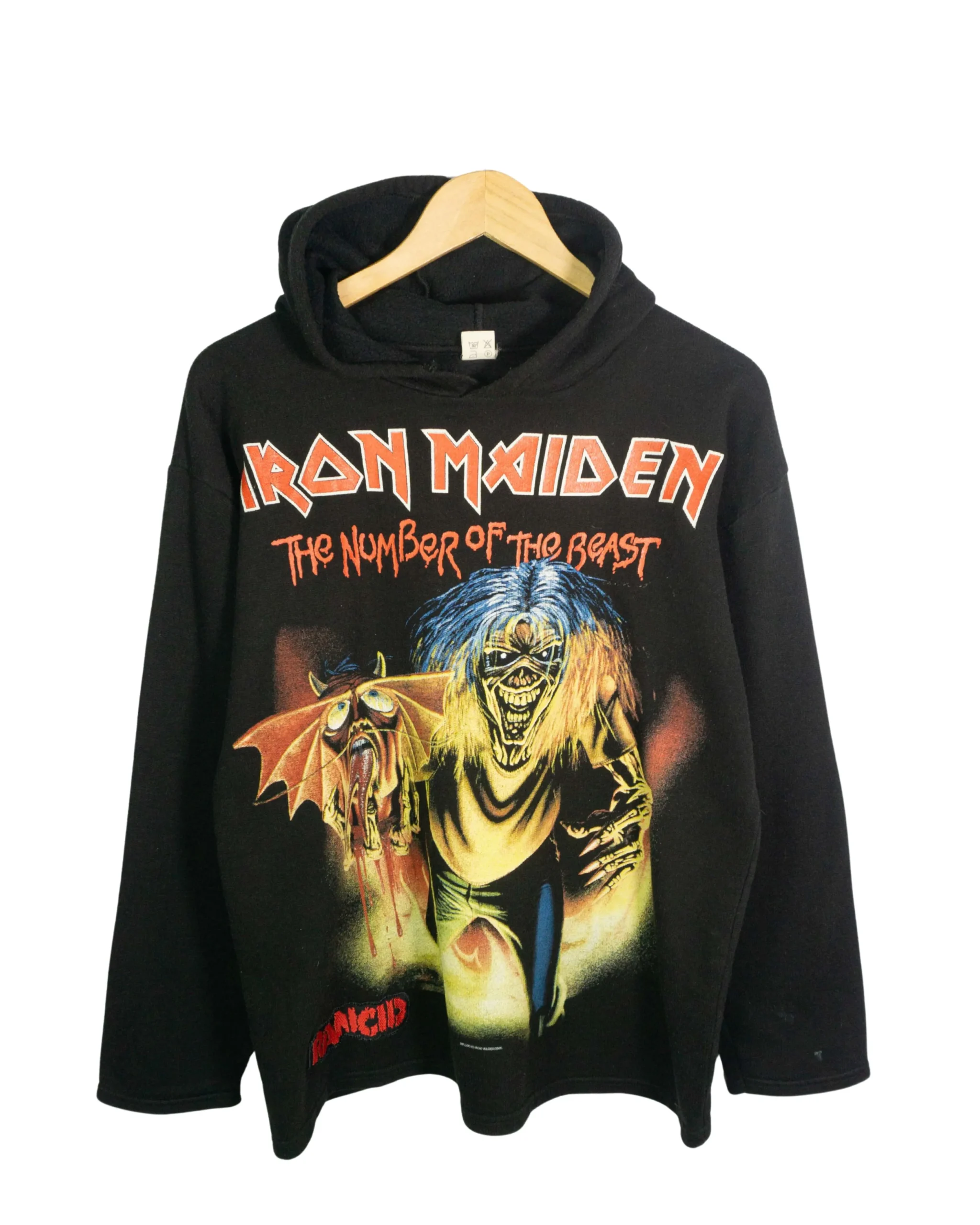 Sudadera Iron Maiden vintage 90s full print negra M - Lacaie Vintage Sudadera Iron Maiden vintage 90s full print negra M