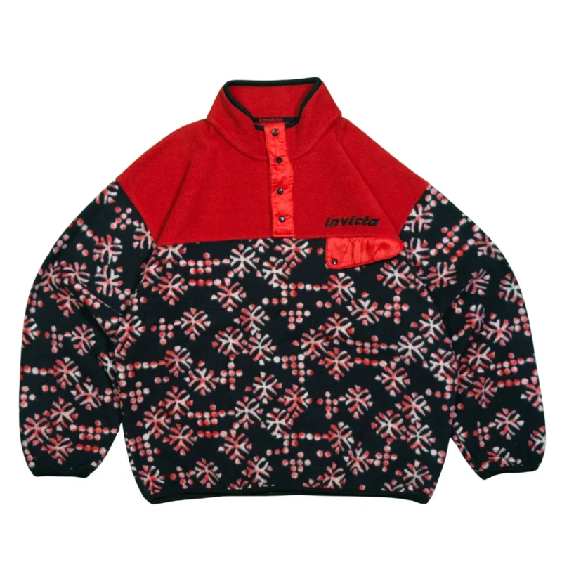 Forro polar Invicta vintage 90s rojo/negro L - Lacaie Vintage