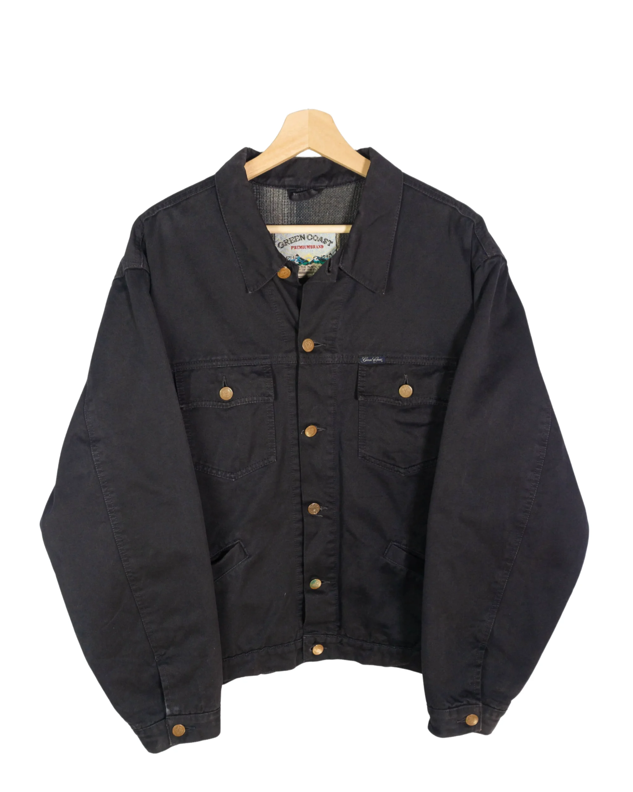 Chaqueta Green Coast vintage 90s negra L - Lacaie Vintage Chaqueta Green Coast vintage 90s negra L