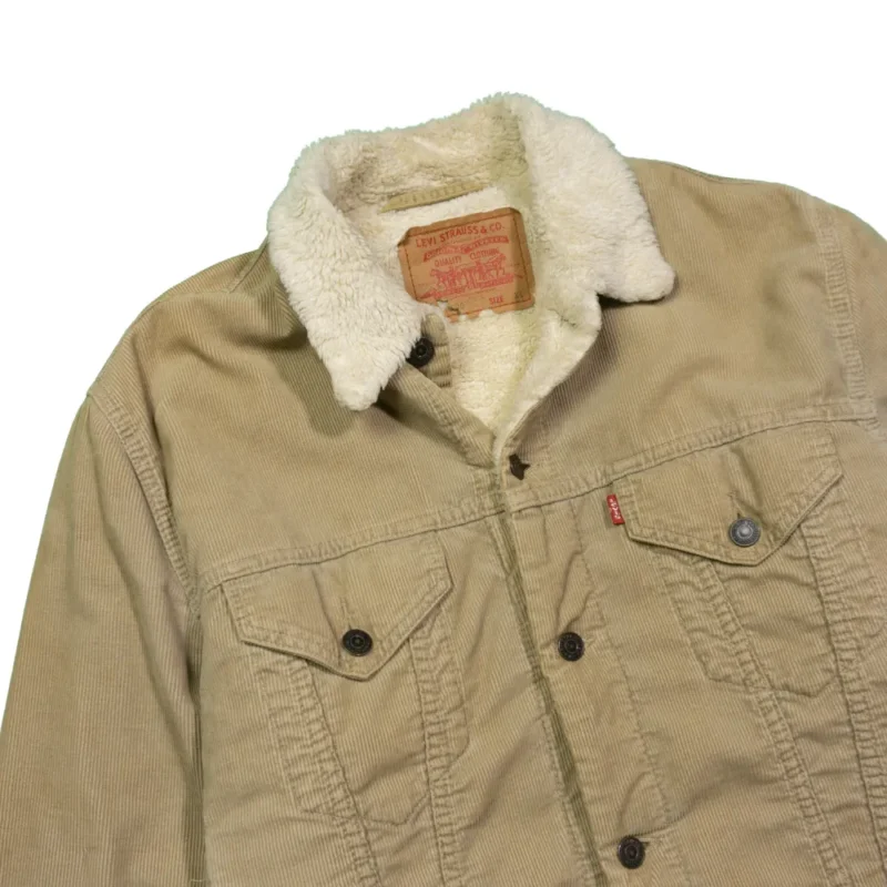 Chaqueta de pana Levis vintage 00s beige M - Imagen 2 - Lacaie Vintage