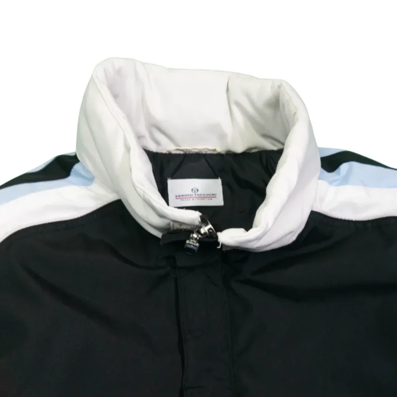 Abrigo 1/4 zip Sergio Tacchini vintage 00s negro/turquesa/blanco M - Imagen 6 - Lacaie Vintage
