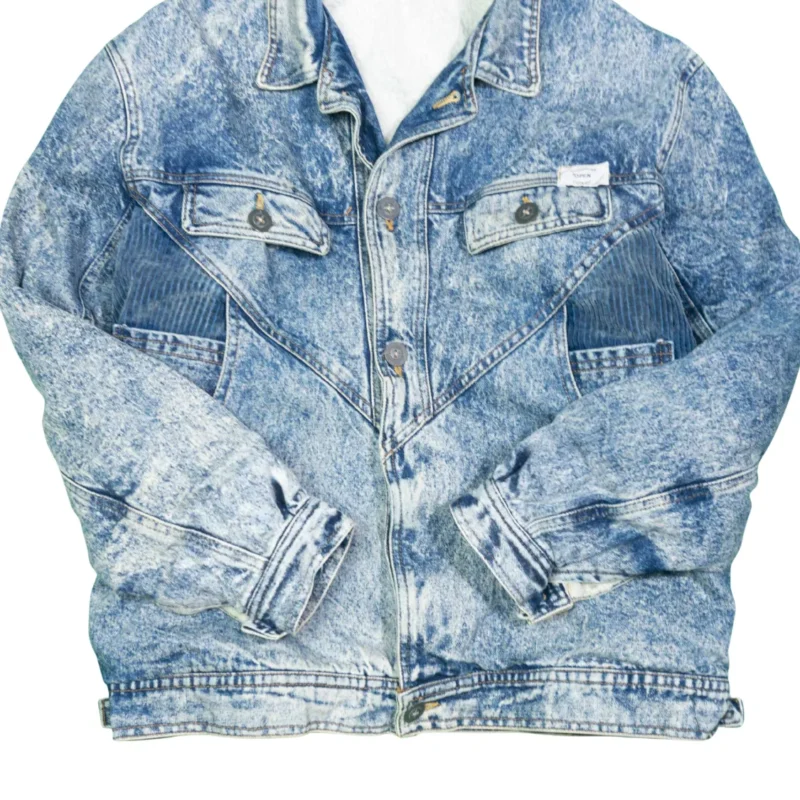 Chaqueta vaquera vintage 90s relleno borrego M - Imagen 2 - Lacaie Vintage