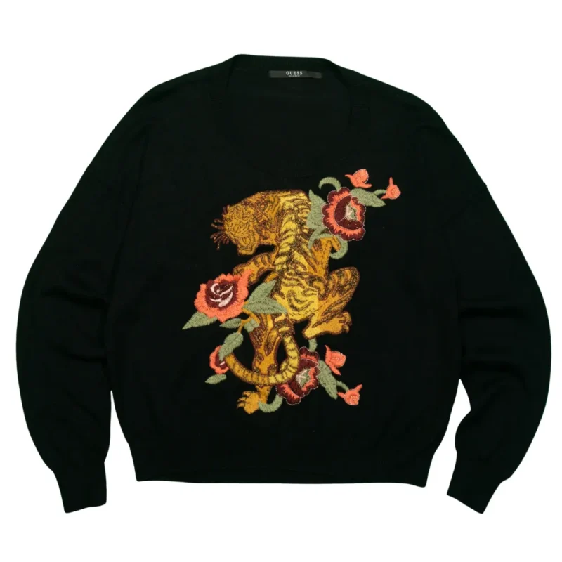 Jersey bordado mujer Guess negro M