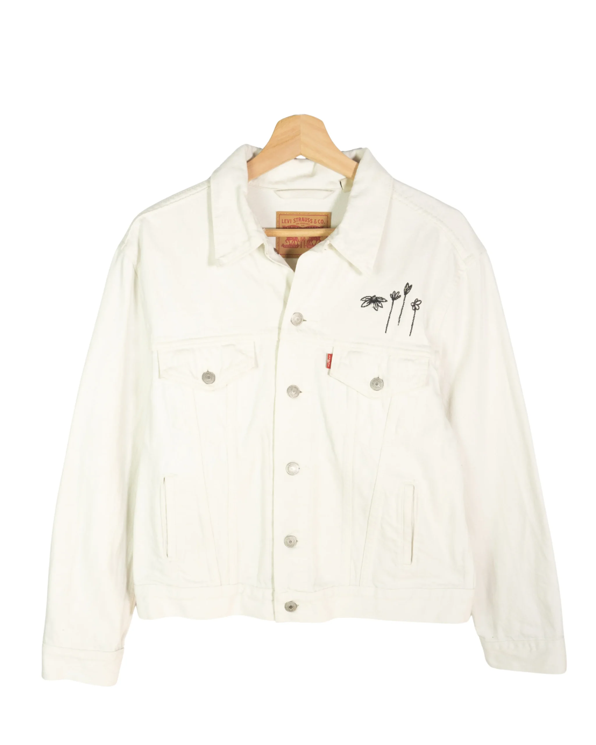 Chaqueta vaquera mujer Levis blanca M - Lacaie Vintage Chaqueta vaquera mujer Levis blanca M - Lacaie Vintage