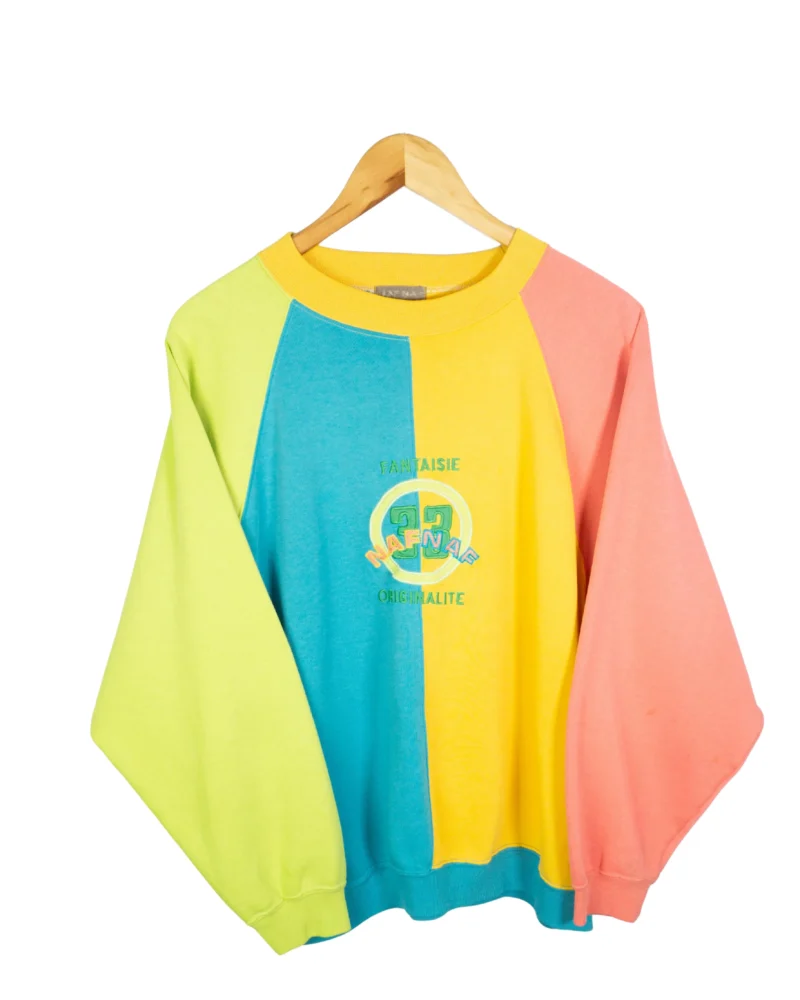 Sudadera Naf Naf vintage 90s block colors M