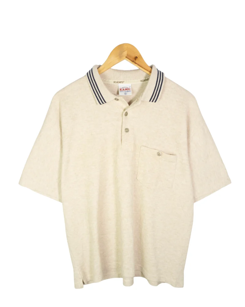 Kamu vintage 90s polo beige M