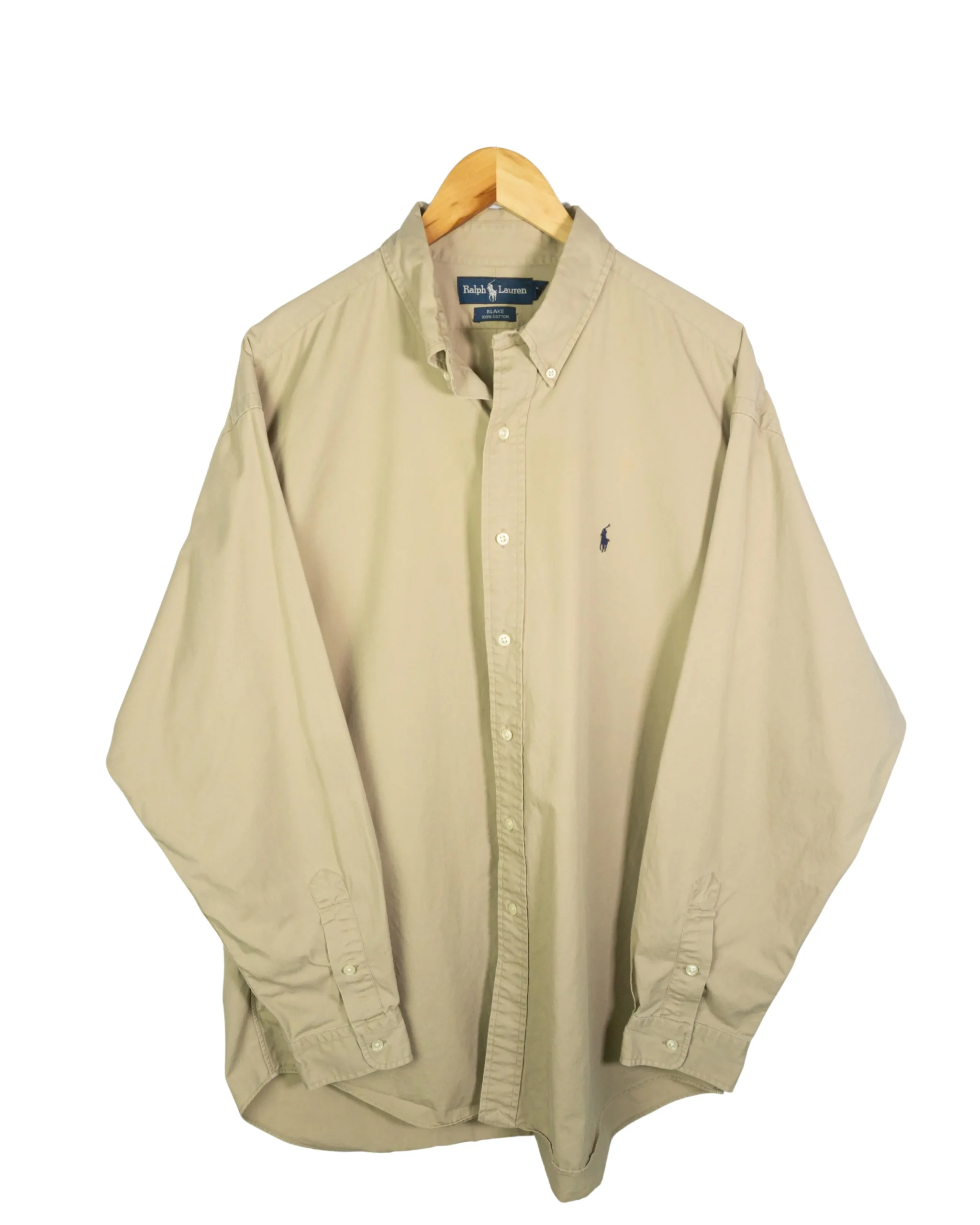 Camisa Ralph Lauren vintage 90s beige XL - Lacaie Vintage Camisa Ralph Lauren vintage 90s beige XL - Lacaie Vintage