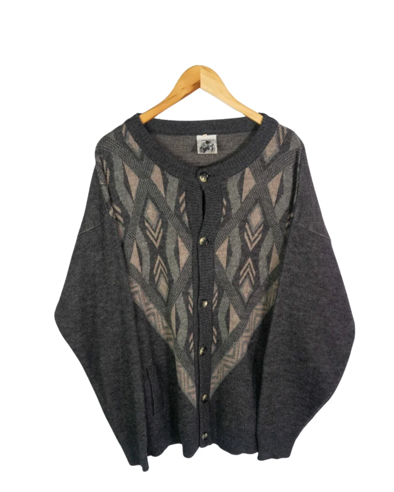Cárdigan vintage 90s gris L