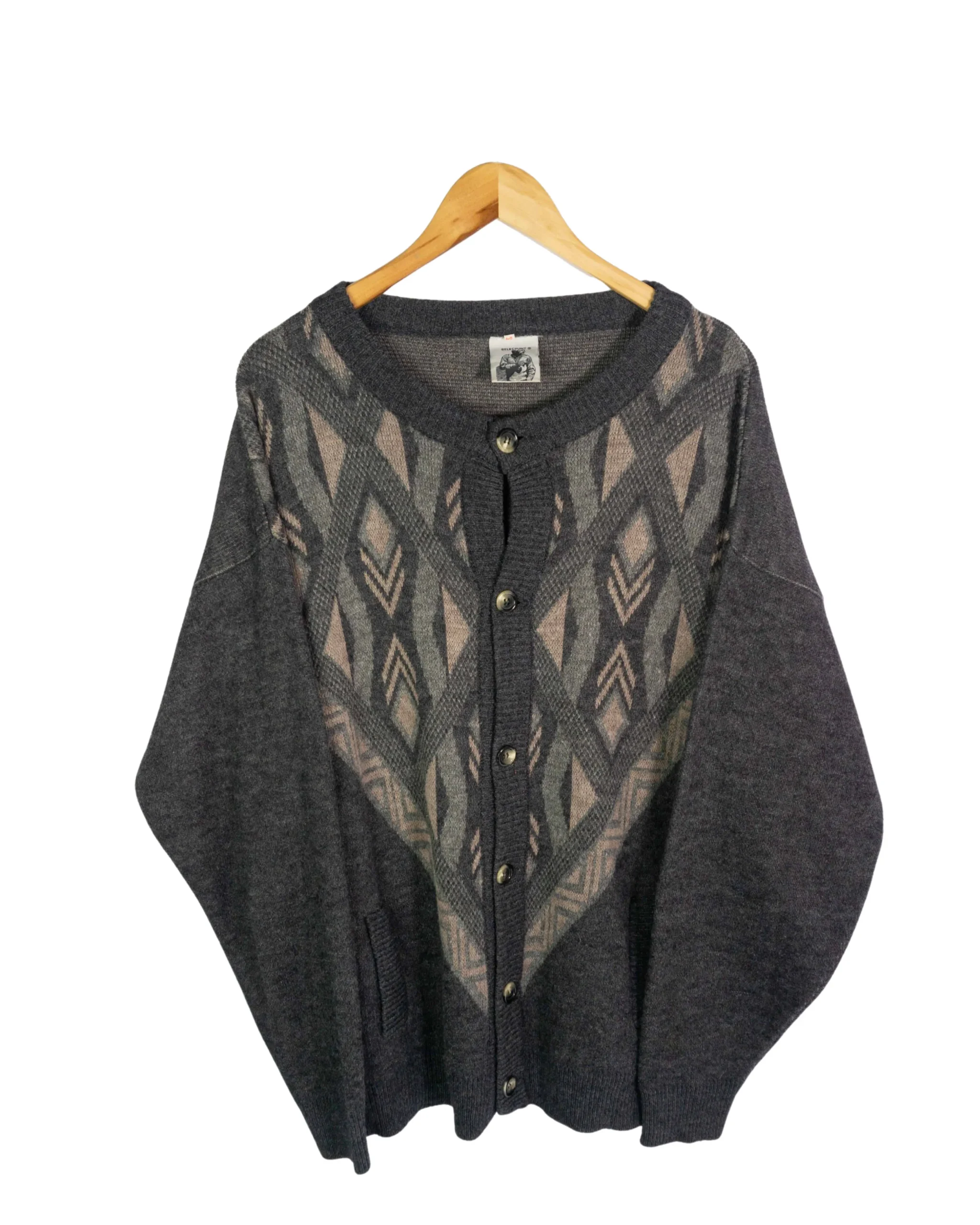 Cárdigan vintage 90s gris L - Lacaie Vintage Cárdigan vintage 90s gris L