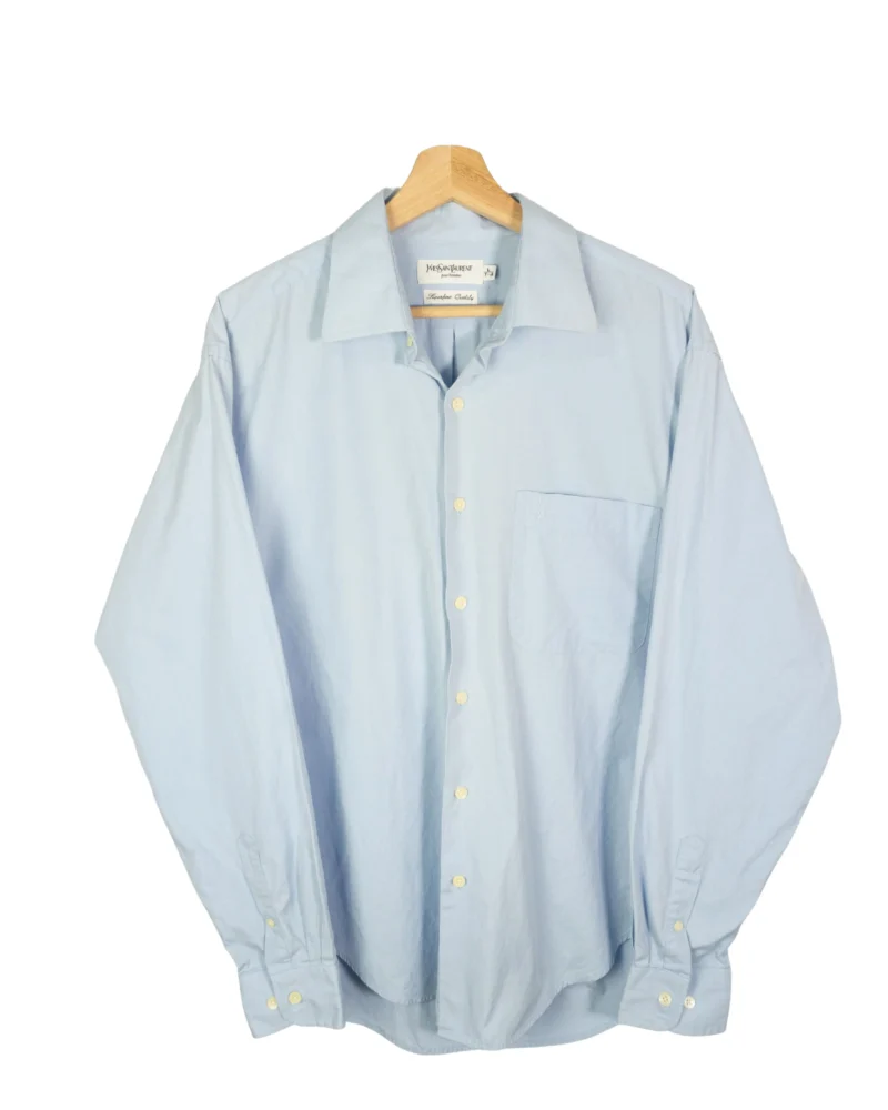Camisa Yves Saint Laurent vintage 90s azul claro L