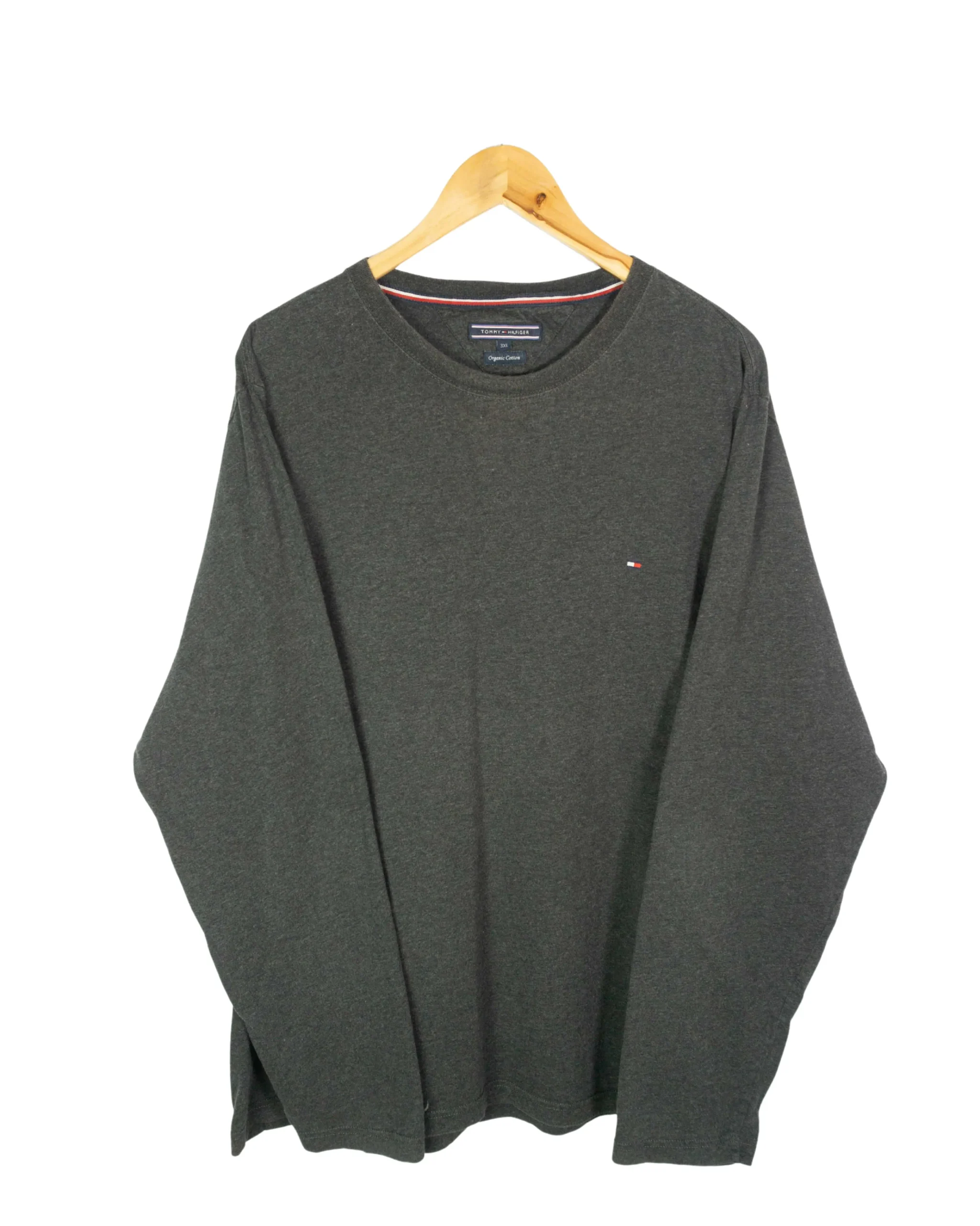 Camiseta manga larga Tommy Hilfiger gris 3XL - Lacaie Vintage Camiseta manga larga Tommy Hilfiger gris 3XL - Lacaie Vintage