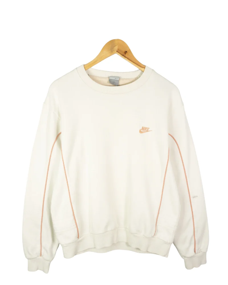 Sudadera Nike vintage 90s blanco/beige M